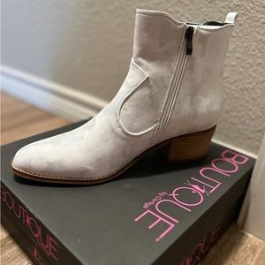 Metallic booties